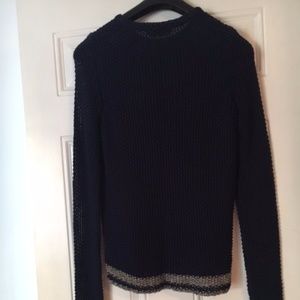 Navy Blue Crew-Neck Sweater from Zara